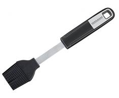 FACKELMANN Backpinsel 24 cm Sense, praktisch für beschichtete Koch-, Backutensilien, Bratpinsel mit rutschfestem Soft-Touch-Griff (Farbe: Silber/Schwarz), Menge: 1 Stück