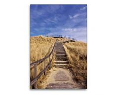 Calvendo Premium Textil-Leinwand 60 cm x 90 cm hoch, Aussichtsdüne | Wandbild, Bild auf Keilrahmen, Fertigbild auf echter Leinwand, Leinwanddruck: Nordseeinsel Amrum Natur Natur