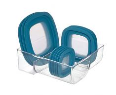 iDesign Binz Box für Deckel, Organizer zur Deckelaufbewahrung, 29,18 x 27,74 x 10,46 cm, durchsichtig, plastik