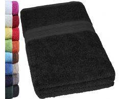 Nature Mark Saunatuch, 100% Baumwolle, Schwarz, 80x200 cm