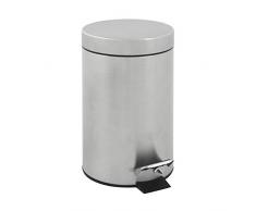 Tret-Abfallsammler, Kunststoff-Inneneimer, Inhalt 3 l, Edelstahl, matt -