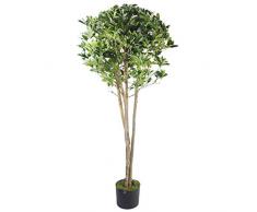 Leaf Kunstpflanze Topf, 135 cm, Variegated Ficus Ball Style