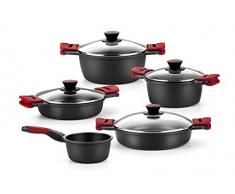 BRA Premiere Kochtopf-Set, schwarz