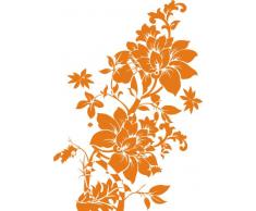 INDIGOS 4051095035077 Wandtattoo w324 Blumen Wandauskleber in 3 Größen, 120 x 84 cm, orange