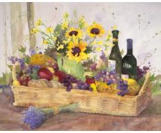 Magic Slice 12 x 15 Zoll Gourmet Größe rutschfest flexibel Keep Calm and Hacken auf Schneidebrett California Wine Basket