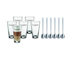 WMF Clever&More Latte Macchiato Set, 12-teilig, Latte Macchiato Glas mit Löffel, Latte Macchiato 280 ml, spülmaschinengeeignet