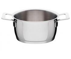 Alessi AJM101/16 POTS & Pans Flache Kasserolle, Edelstahl, Silber, 28 cm