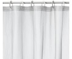 RIDDER 35880S-350 Duschvorhang Folie ca. 180 x 200 cm, Stripe transparent inklusive Ringe