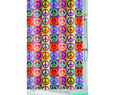 Kleine Wolke Peace Duschvorhang, Polyester, Multicolor, 180 x 200 x 0.2 cm