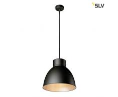 SLV PARA DOME E27, PD, Indoor Pendelleuchte, schwarz, max. 150W Leuchte, Aluminium, 0 W