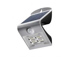 Goobay LED Solar-Wandleuchte mit Bewegungsmelder 2W, Glas, Silber, 2 Watt