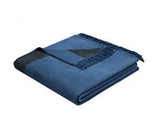 Biederlack Wohn- und Kuscheldecke, 60 % Baumwolle, Mit Fransen, 150 x 200 cm, Blau, Orion Cotton Plus Jeans, 646484