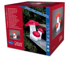 Konstsmide 6155-203 LED Acrylfigur Fliegenpilze / für Außen (IP44) / 24V Außentrafo / 48 kalt weiße Dioden / weißes Kabel