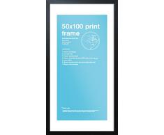 Bilderrahmen aus Holz, 50 x 100 cm schwarz