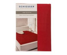 Schiesser Spannbettlaken, 100% Baumwolle, Rot, 180 x 200 cm