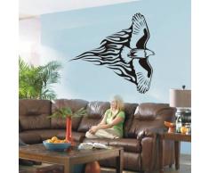 INDIGOS 4052166196512 Wandtattoo w980 Flammen Adler Feuer Tribal Wandaufkleber 120 x 111 cm, tÃ¼rkis