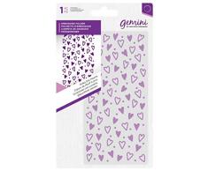 Crafters Companion GEM-EF-POL Gemini Prägen Ordner Tupfenherzen 14,5 x 7 cm, Multi-Colour, 5.75 x 2.75 inches