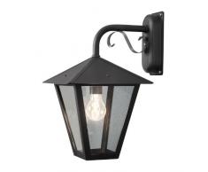 Konstsmide Benu 435-750 Wandleuchte / B: 26cm T: 32cm H: 43cm / 1x100W / IP23 / lackiertes Aluminium / matt-schwarz