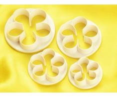 Teigschaber 11297Â Blume BlÃ¤tter Kunststoff weiÃ Set 4Â StÃ¼ck Schere 22Â x 9Â x 2Â cm