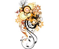 Indigos 4051719736502 Wandtattoo MF211 Tribal Ranke Pflanze Blume Retro 96 x 58 cm