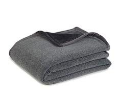 Gözze Wohn- und Kuscheldecke, Doppellagig verarbeitete Wendedecke, 150 x 200 cm, Melange, Anthrazit, 40141-91-150200