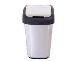 Home&Decorations Abfalleimer, Plastik, Silber, 14L