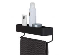 Sealskin Brix Handtuchreck mit Ablage, Handtuchhalter aus Metall, Breite: 35 cm, Farbe: Schwarz