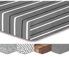 DecoKing Premium 95683 200x220 cm Spannbettlaken Steg 30 cm grau Stahl anthrazit weiß Spannbetttuch Microfaser Bettwäschegarnituren Hypnosis Collection Witchcarft 2