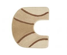 Meusch 2874270130 WC-Vorleger Jade Badteppich, Acryl, 55 x 50 x 3 cm, bahamabeige