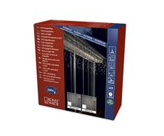 Konstsmide 2742-803 LED Eisregen Lichtervorhang / für Außen (IP44) / 200 bernsteinfarbene Dioden / 24V Außentrafo / transparentes Kabel