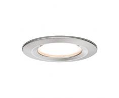 Paulmann Leuchten Paulmann 93859 LED Coin Flache Einbaustrahler Slim Deckenspot rund 6,8W Einbaulicht IP44 spritzwassergeschützt Einbauleuchte, Aluminium, 6.8 W, Eisen gebürstet