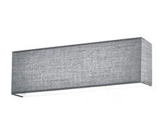 Trio Leuchten 271970611 Lugano A+, LED Wandleuchte,, 6 watts, Integriert, Stoffschirm Grau, 7.5 x 25 x 8 cm