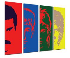 Wandbild - Queen, Freddie Mercury, 131 x 62 cm, Holzdruck - XXL Format - Kunstdruck, ref.26251