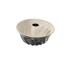 Dr. Oetker Gugelhupfform Ø 22 cm, Backform für Gugelhupf, runde Bundform aus Stahl mit keramisch verstärkter Antihaft-Beschichtung (Farbe: creme/anthrazit), Menge: 1 Stück