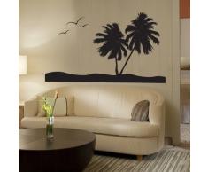 INDIGOS WG30232-86 Wandtattoo w232 Orient Palmen Natur Wandaufkleber 120 x 68 cm, blau