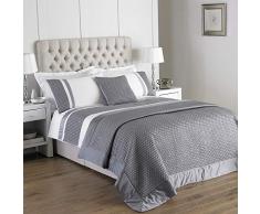 Riva Home Honeycomb Bettwäsche-Set (Doppelbett) (Silber)