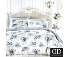 Dreams & Drapes Bettwäsche-Set für Doppelbett, 52% Polyester, 48% Baumwolle, Weiß