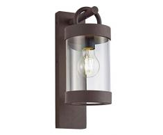 Trio Leuchten Außen Wandleuchte Sambesi 204160124, Alumniumguss Rostfarbig, Acryl klar, exkl. 1 x E27