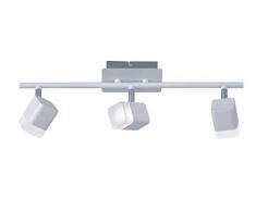 Reality Leuchten LED Deckenleuchte Roubaix R82153131, Metall, Weiß matt, Acryl weiß, 3 x 4 Watt