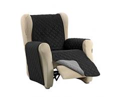 Martina Home Sofabezug, gesteppt, wendbar 1 Platz Schwarz/Grau