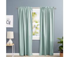 AmazonBasics wärmeisolierender Verdunkelungsvorhang, 1 Stück, 135 x 244 cm (BxL), Meeresgrün