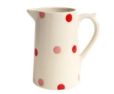 Red Spot Tonkrug, gepunktet Große Kanne, rot/cremefarben
