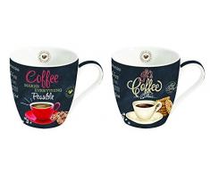 Kaffee Tassen 2er Set - italienisches Design - perfekte Geschenkidee - ideal für Kaffeeliebhaber