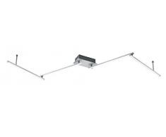 Trio Leuchten LED Strahler Highway 871810405, Metall Aluminium gebürstet, 4x 11 Watt
