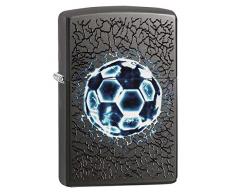 Zippo Soccer Feuerzeug, Messing, Grau, one Size