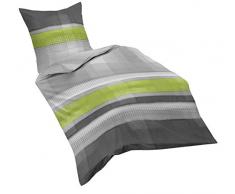 Kaeppel 4054141023127 Bettwäsche 2-teilig, Biber, anthrazit, 1x80/80+155/220, 4