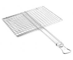 Home 8446537 Doppelter Grillrost mit Griff, Edelstahl