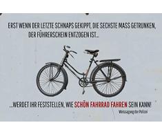 Schatzmix Spruch Wenn der letzte Schnaps gekippt. 20x30 Deko tin Sign Blechschild, Blech, Mehrfarbig, 20x30 cm