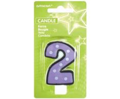 amscan Geburtstagskerze 2, gepunktet