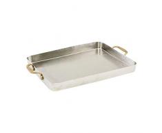 Nicolas 105340201 Vahé Tablett aus Metall, L 39 cm, B 28 cm, H 3,5 cm, 18/8 Edelstahl